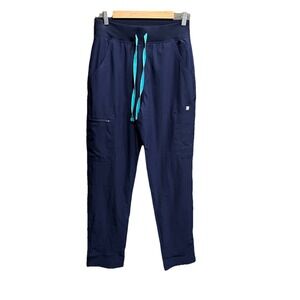 FIGS Navy Yola FreeX Lined Skinny Fit Women's Scrubs Pants Size Small